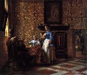Pieter de Hooch Interior with Figures oil